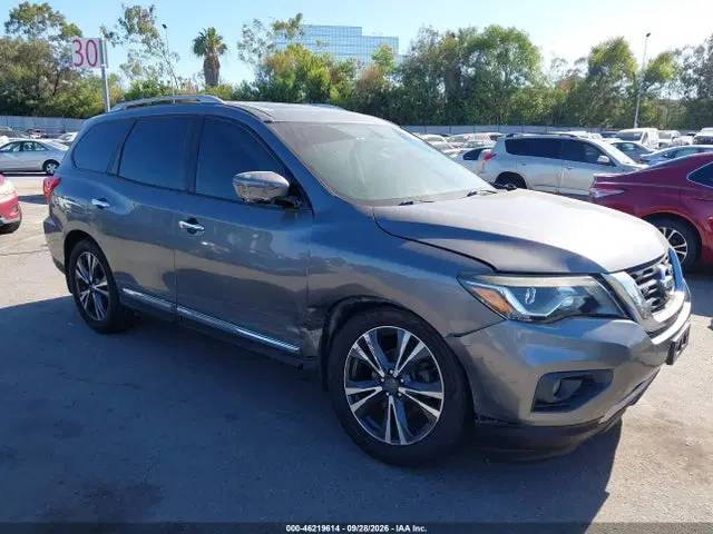 5N1DR2MN8HC619119 — 2017 Nissan Pathfinder Platinum, Правый бок (Right Side), фото до ремонта