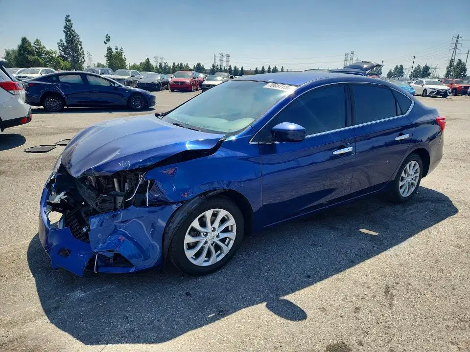 3N1AB7AP5JY292967 — 2018 Nissan Sentra, Передняя часть (Front End), фото до ремонта