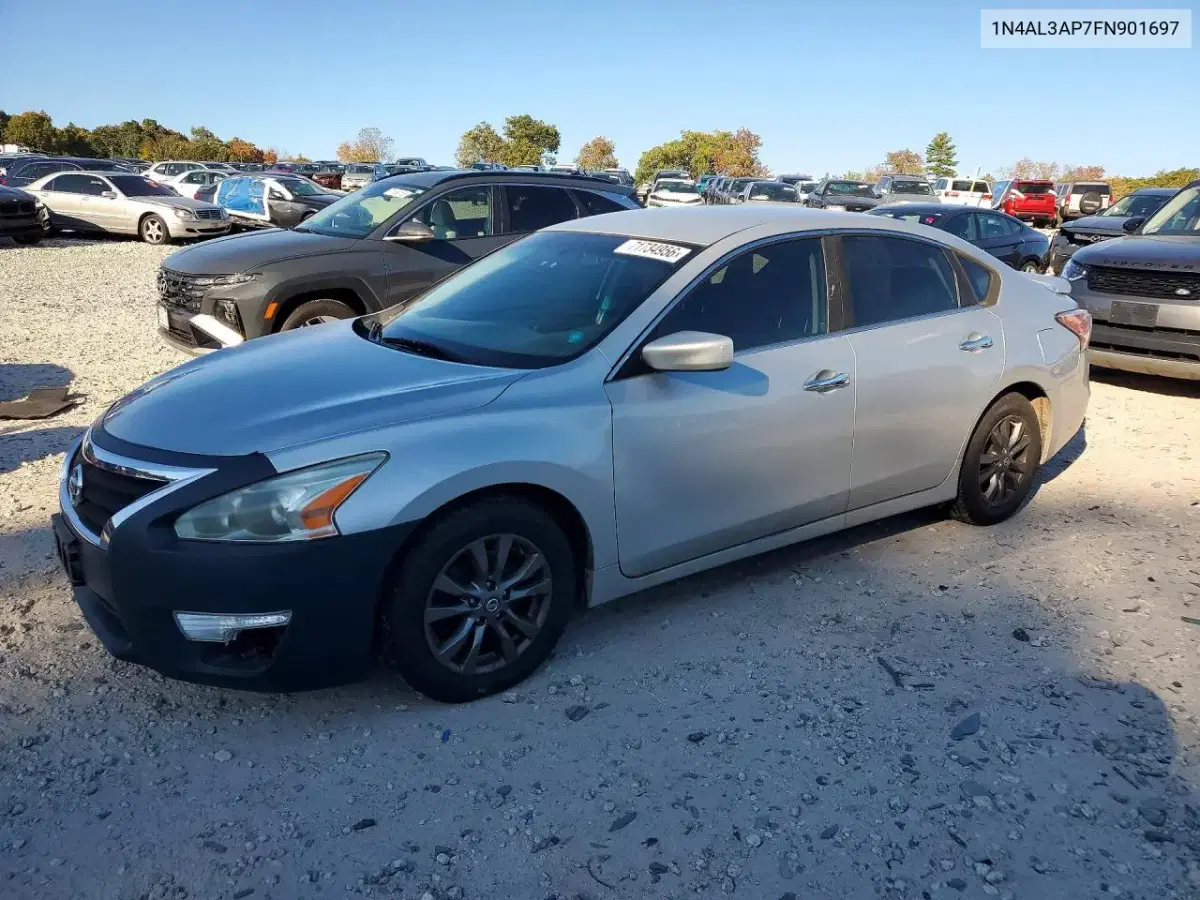 1N4AL3AP7FN901697 — 2015 Nissan Altima, передняя часть, фото до ремонта