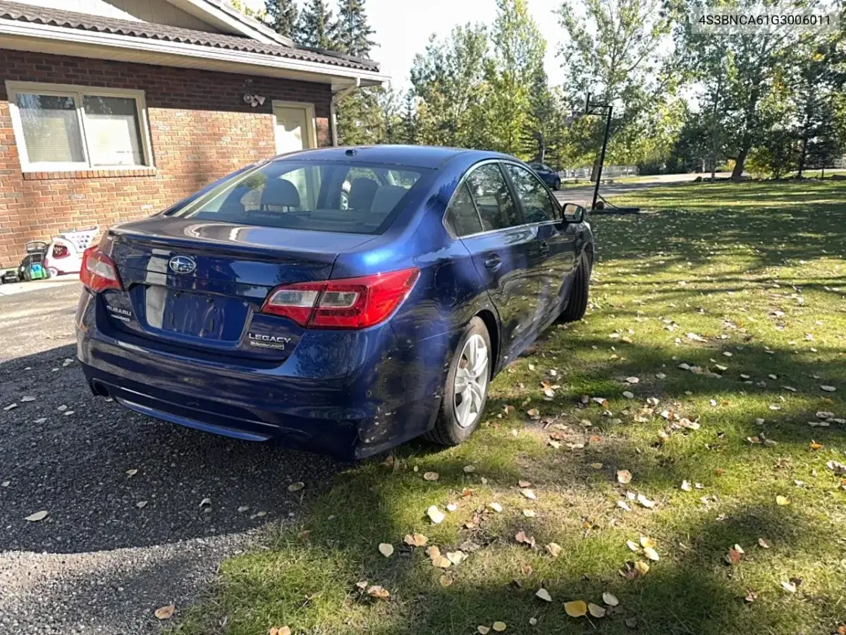 2016 Subaru Legacy 2.5I VIN 4S3BNCA61G3006011 фото 4