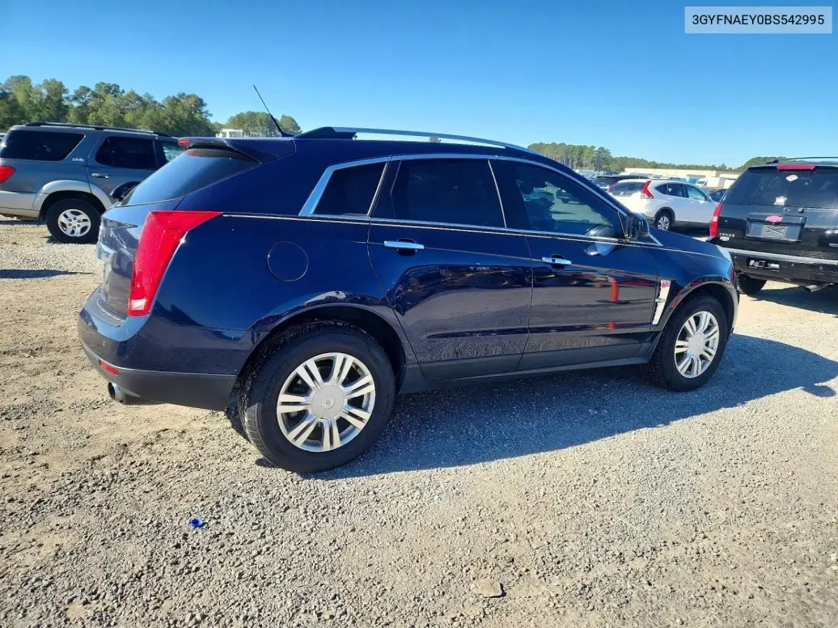 2011 Cadillac Srx Luxury Collection VIN 3GYFNAEY0BS542995 фото 3