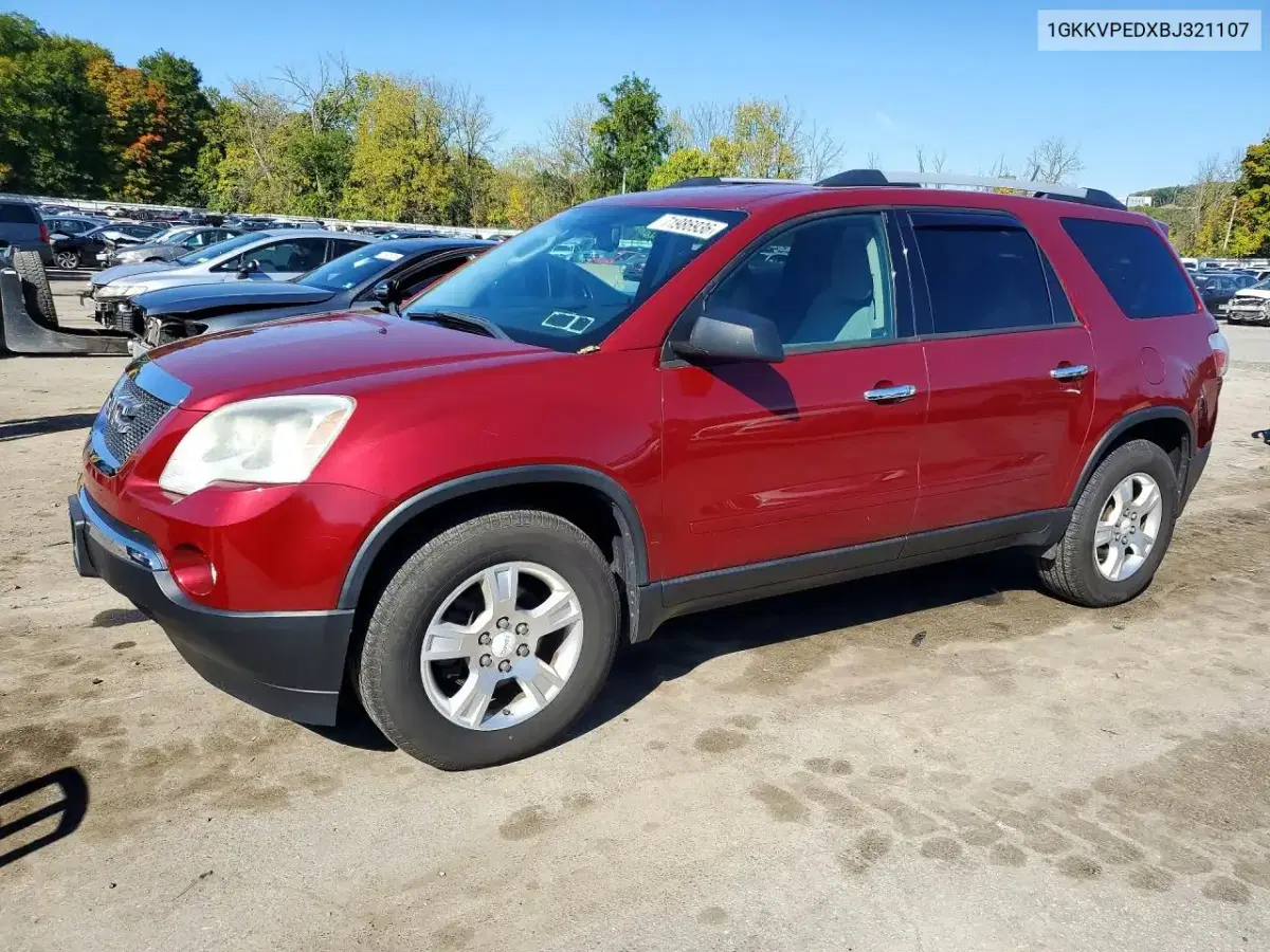 1GKKVPEDXBJ321107 — 2011 GMC Acadia, мелкие вмятины и царапины, фото до ремонта