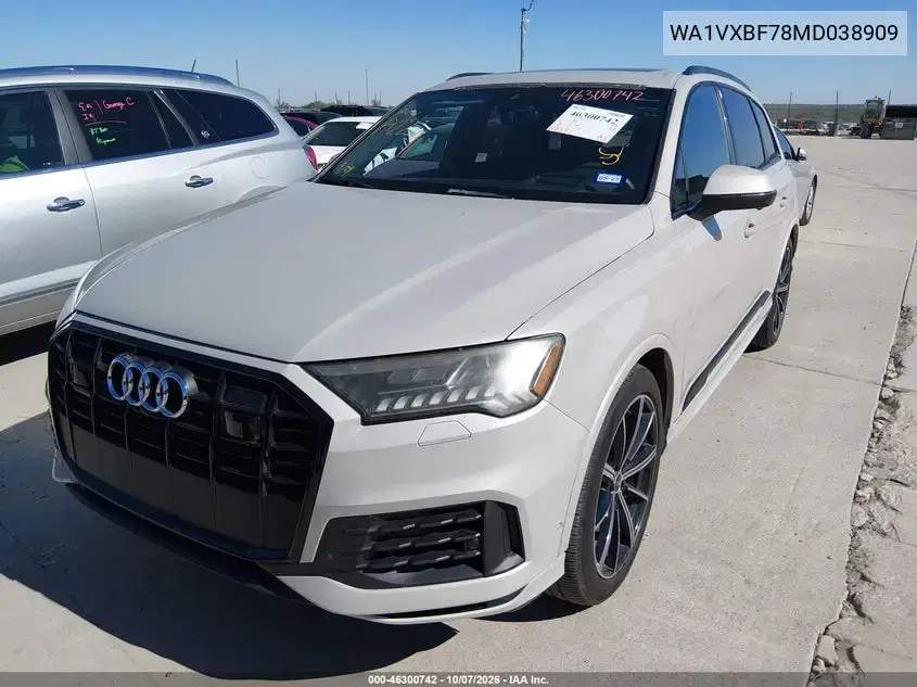 2021 Audi Q7 Prestige 55 Tfsi Quattro Tiptronic VIN WA1VXBF78MD038909 фото 3