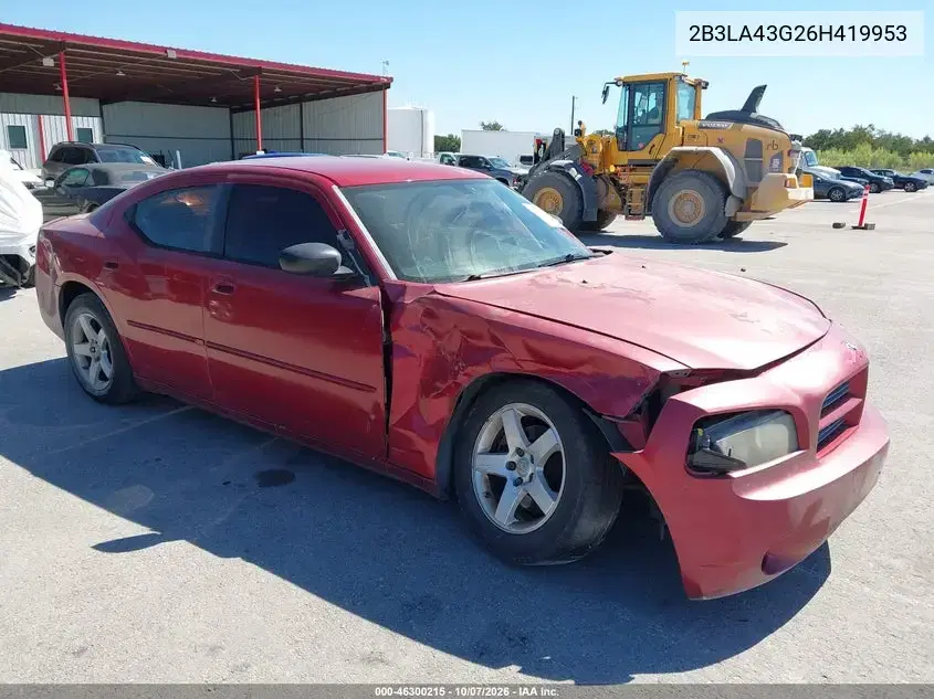 2B3LA43G26H419953 — 2006 Dodge Charger, Правая сторона, фото до ремонта