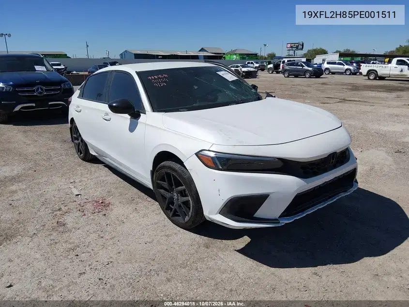 19XFL2H85PE001511 — 2023 Honda Civic, передняя часть, фото до ремонта