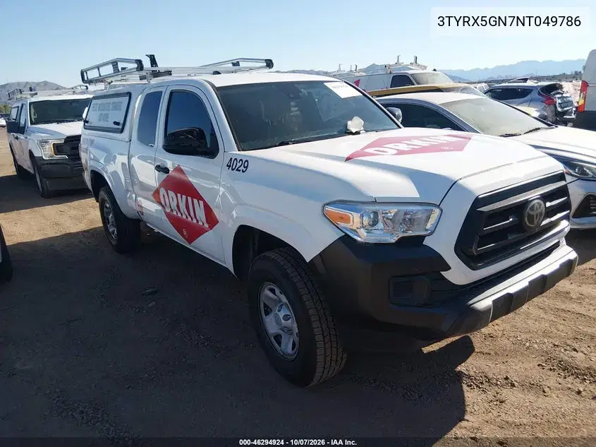 3TYRX5GN7NT049786 — 2022 Toyota Tacoma, передняя часть, фото до ремонта