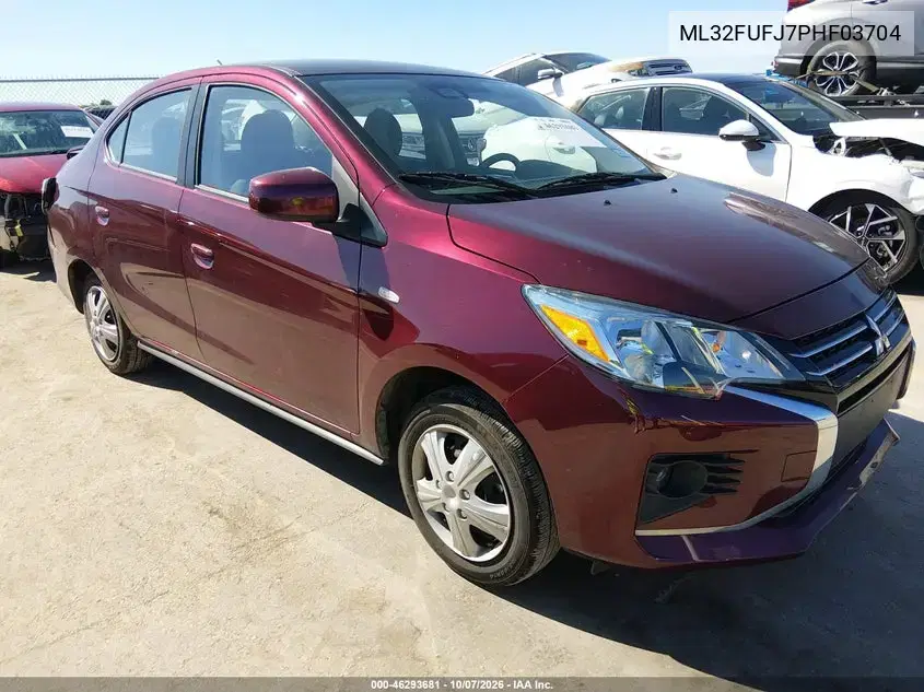 ML32FUFJ7PHF03704 — 2023 Mitsubishi Mirage, задняя часть, фото до ремонта