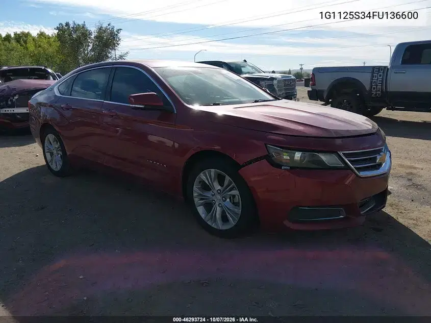 1G1125S34FU136600 — 2015 Chevrolet Impala, подтопление, фото до ремонта