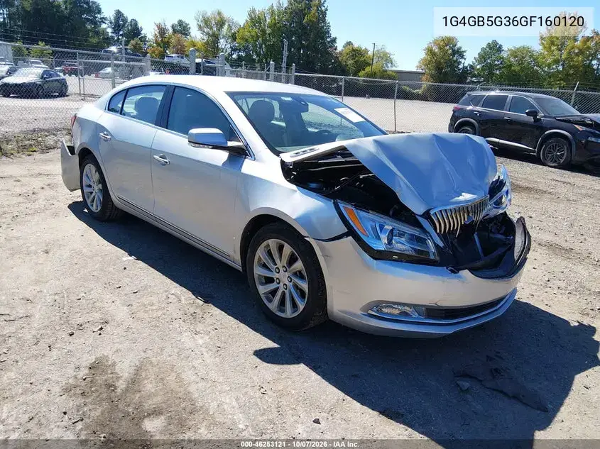 1G4GB5G36GF160120 — 2016 Buick LaCrosse, Передняя часть, фото до ремонта