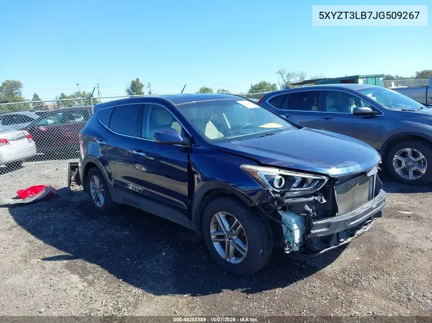 5XYZT3LB7JG509267 — 2018 Hyundai Santa FE, передняя часть, фото до ремонта