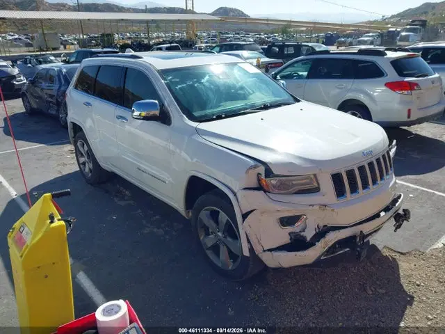 1C4RJFCG6EC302754 — 2014 Jeep Grand Cherokee Overland, Передняя часть, фото до ремонта