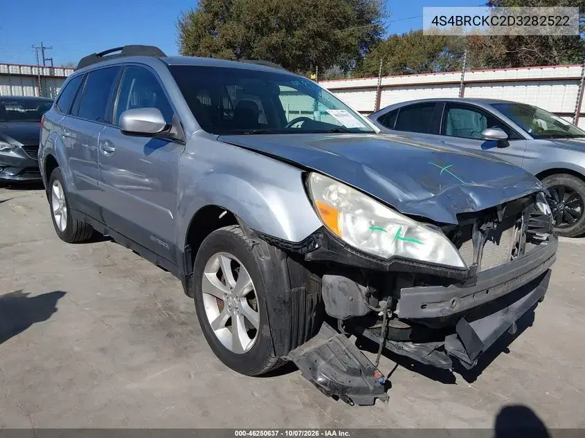 4S4BRCKC2D3282522 — 2013 Subaru Outback, передняя часть, фото до ремонта