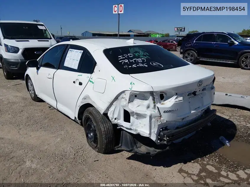 2021 Toyota Corolla L VIN 5YFDPMAE3MP198454 фото 4