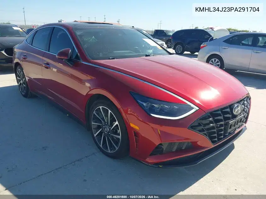 KMHL34J23PA291704 — 2023 Hyundai Sonata, град, фото до ремонта