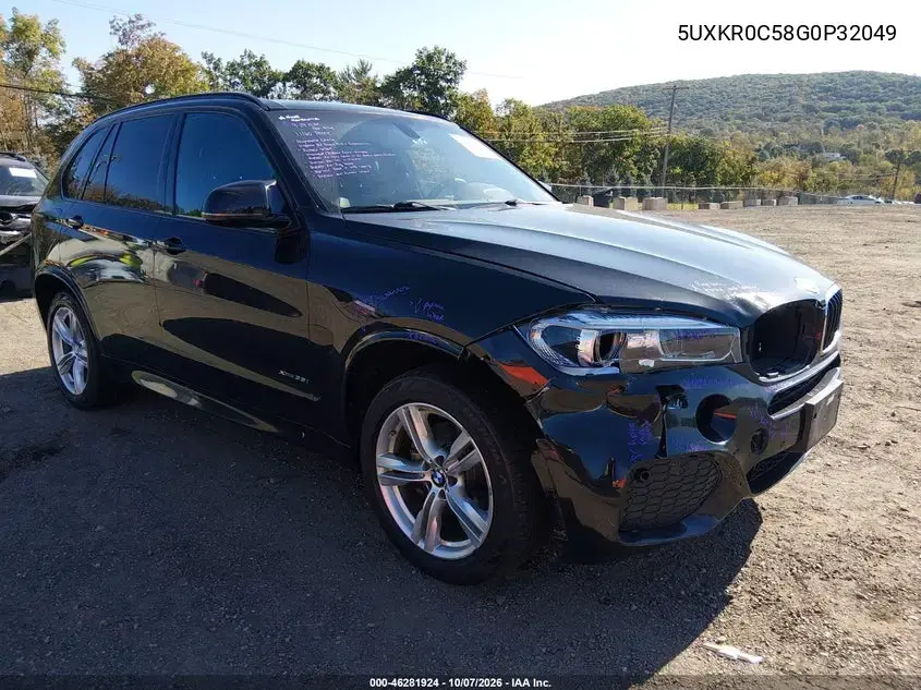 5UXKR0C58G0P32049 — 2016 BMW X5, Передняя часть, фото до ремонта