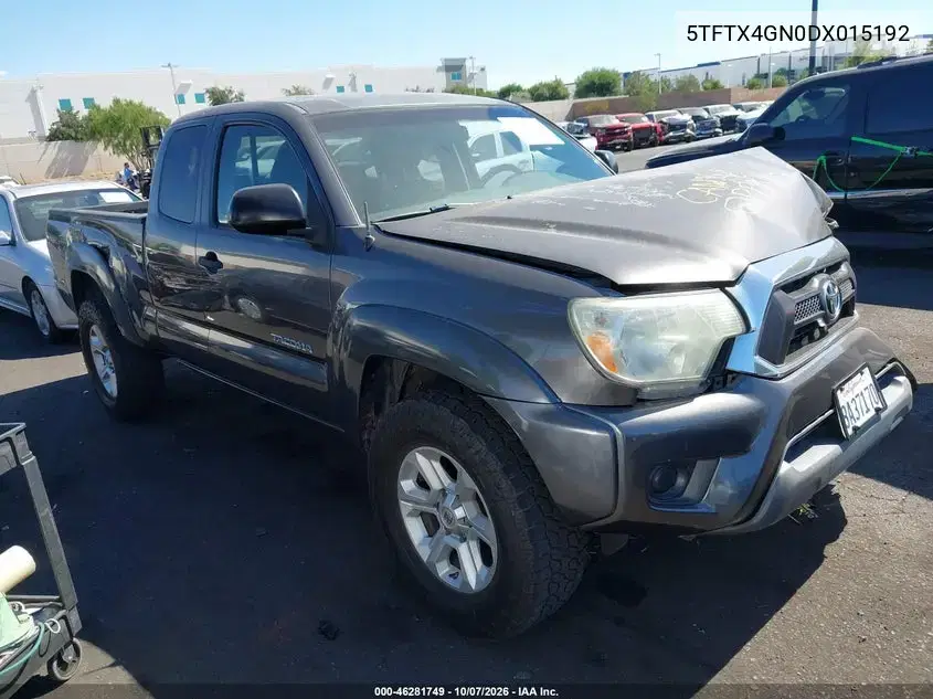 5TFTX4GN0DX015192 — 2013 Toyota Tacoma, передняя часть, фото до ремонта
