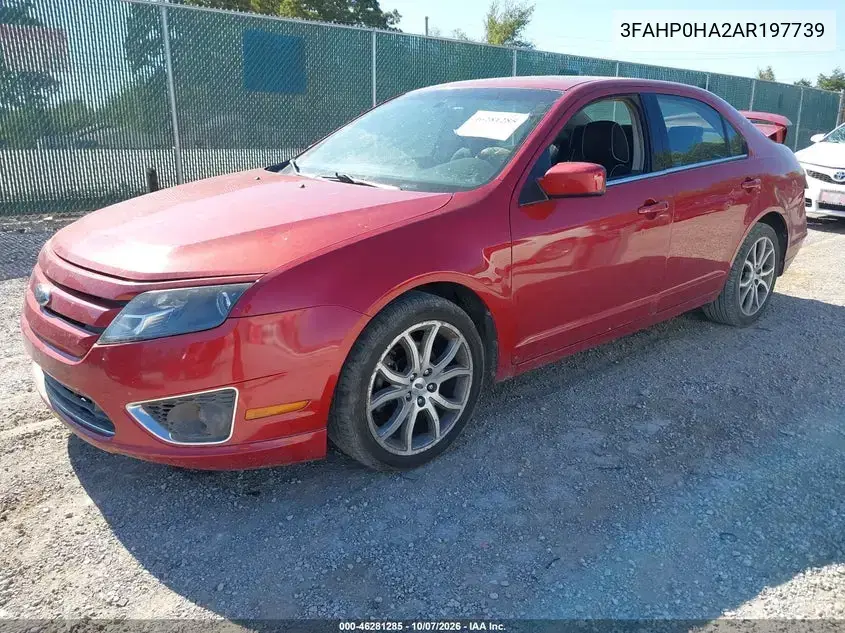 2010 Ford Fusion Se VIN 3FAHP0HA2AR197739 фото 3
