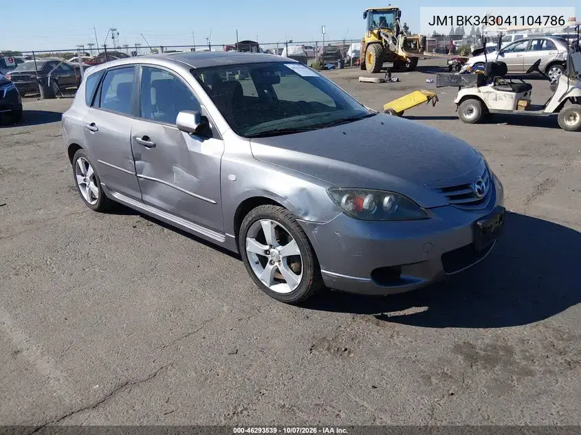 JM1BK343041104786 — 2004 Mazda 3, Правая сторона, фото до ремонта