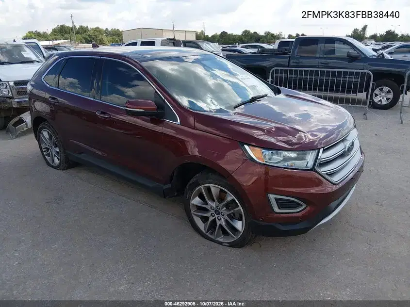 2FMPK3K83FBB38440 — 2015 Ford EDGE, Передняя часть, фото до ремонта