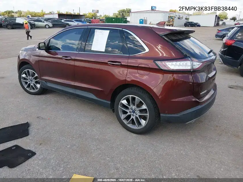 2015 Ford Edge Titanium VIN 2FMPK3K83FBB38440 фото 4