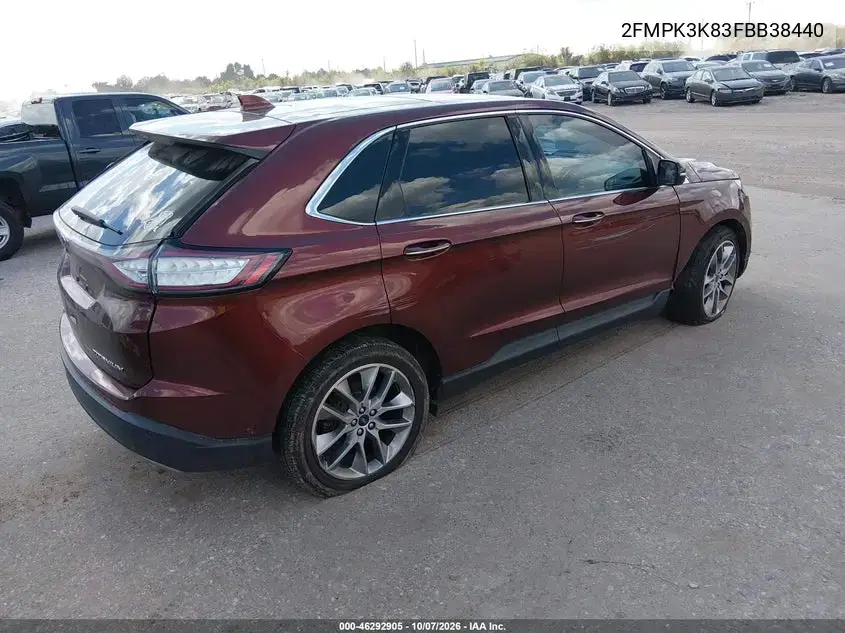 2015 Ford Edge Titanium VIN 2FMPK3K83FBB38440 фото 5