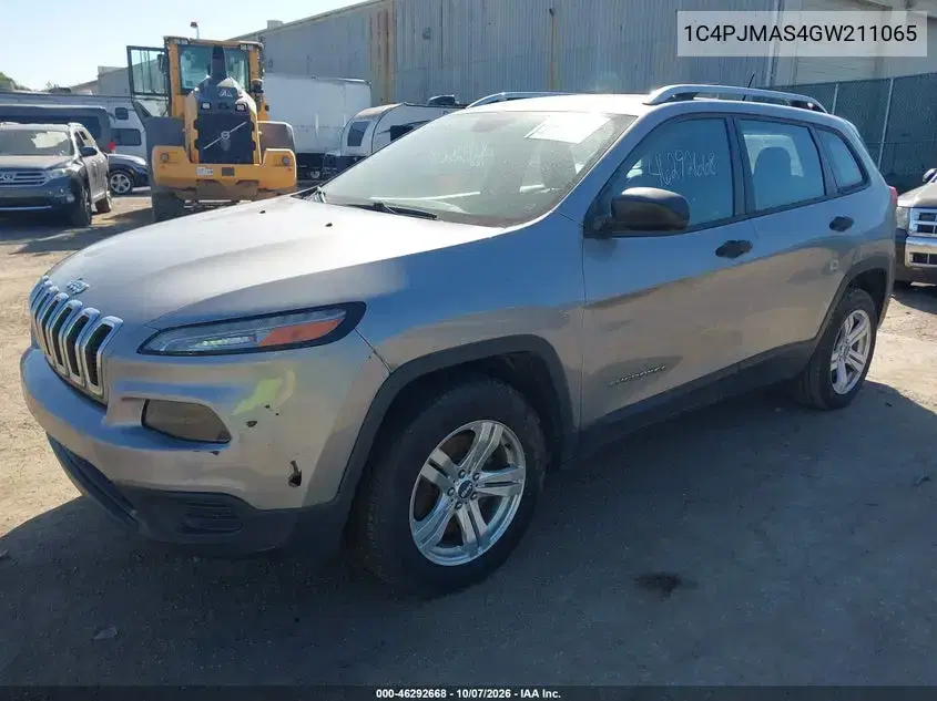 2016 Jeep Cherokee Sport VIN 1C4PJMAS4GW211065 фото 3