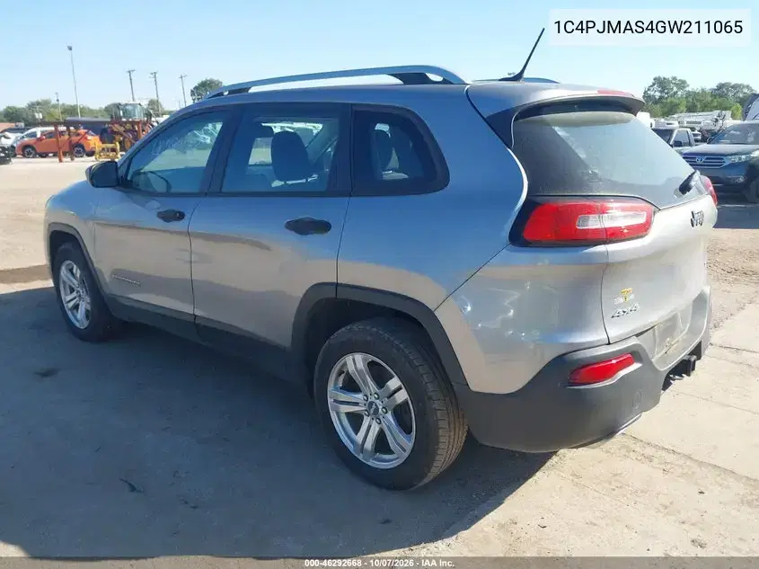 2016 Jeep Cherokee Sport VIN 1C4PJMAS4GW211065 фото 4
