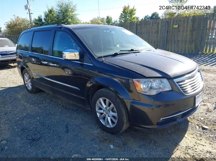 2C4RC1GG4FR742343 — 2015 Chrysler TOWN & Country, не указано, фото до ремонта