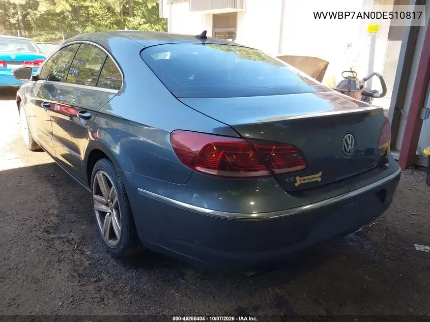 2013 Volkswagen Cc 2.0T Sport VIN WVWBP7AN0DE510817 фото 4