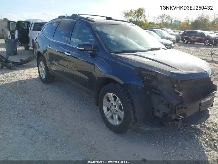 1GNKVHKD3EJ250432 — 2014 Chevrolet Traverse, передняя часть, фото до ремонта