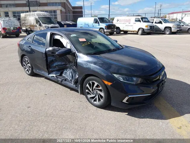 2HGFC2F76KH029665 — 2019 Honda Civic EX, Right Side, фото до ремонта