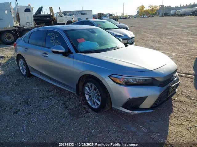 2HGFE2F33RH115257 — 2024 Honda Civic EX, передняя часть, фото до ремонта