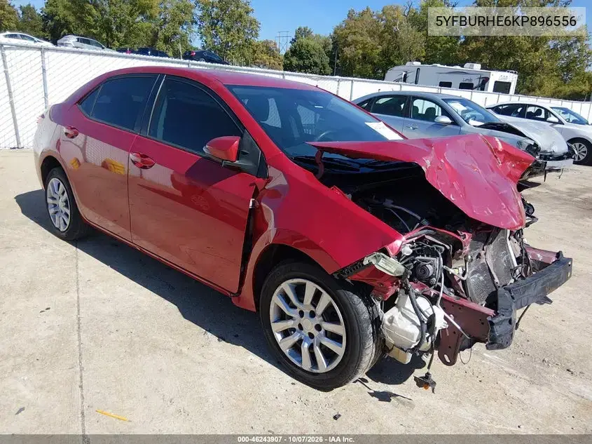 5YFBURHE6KP896556 — 2019 Toyota Corolla, передняя часть, фото до ремонта