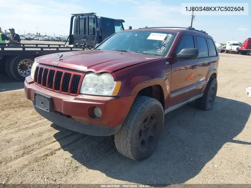2007 Jeep Grand Cherokee Laredo VIN 1J8GS48KX7C502604 фото 2