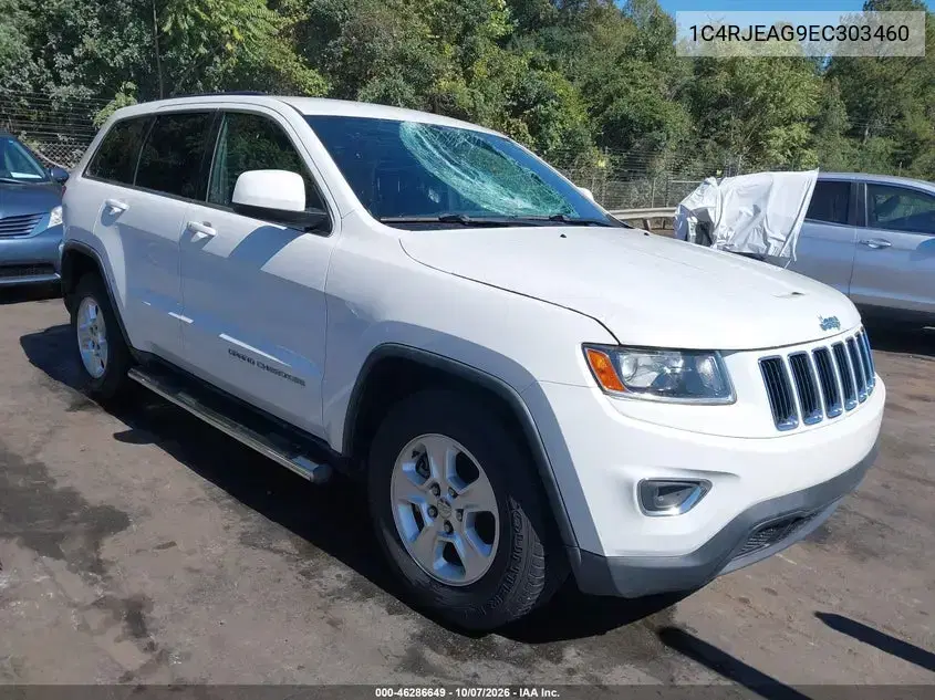 1C4RJEAG9EC303460 — 2014 Jeep Grand Cherokee, передняя часть, фото до ремонта