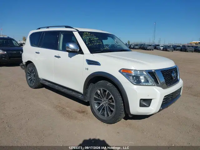 JN8AY2NCXL9615624 — 2020 Nissan Armada Platinum/SL, Задняя часть (Rear), фото до ремонта