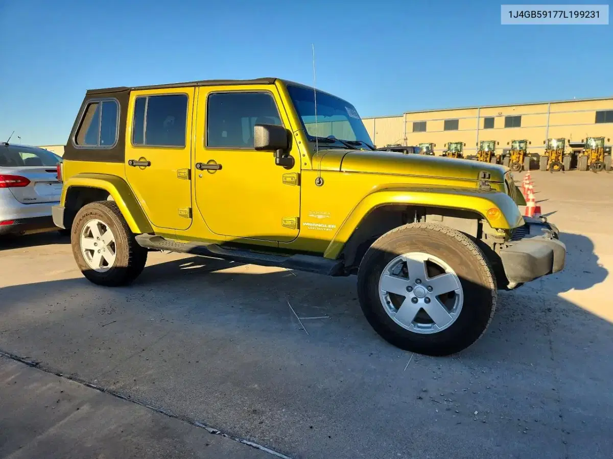 2007 Jeep Wrangler Sahara VIN 1J4GB59177L199231 фото 4