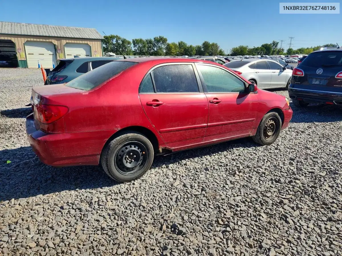 2006 Toyota Corolla Le VIN 1NXBR32E76Z748136 фото 3