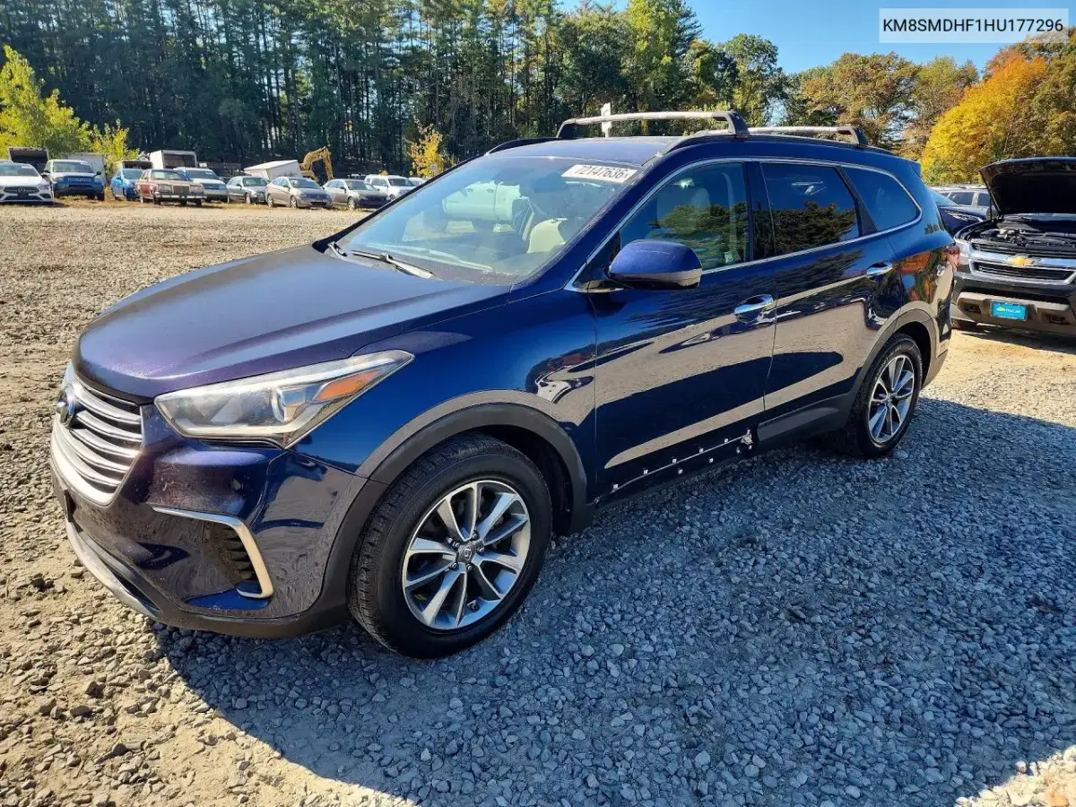 KM8SMDHF1HU177296 — 2017 Hyundai Santa FE, естественный износ, фото до ремонта