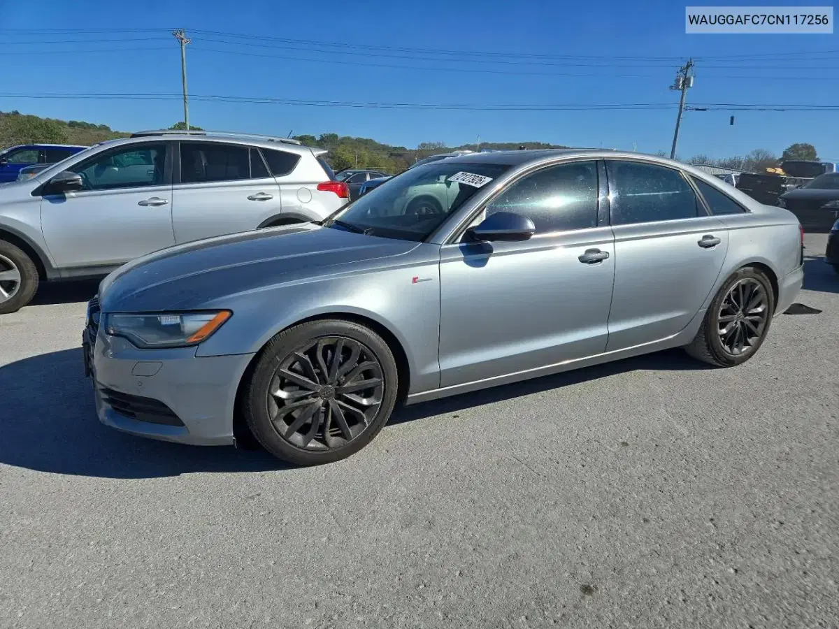 WAUGGAFC7CN117256 — 2012 Audi A6, задняя часть, фото до ремонта