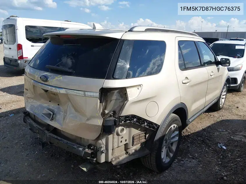 2017 Ford Explorer Xlt VIN 1FM5K7D87HGC76375 фото 5