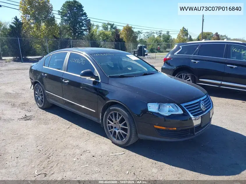 WVWAU73C07P016840 — 2007 Volkswagen Passat, задняя часть, фото до ремонта